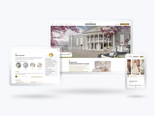 Koonings The Wedding Palace - website presentatie
